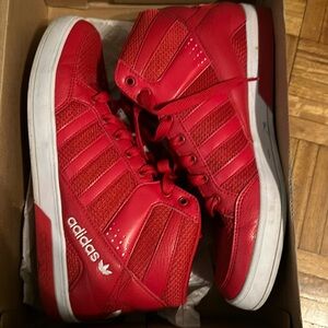 Adidas men red shoes